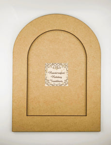 Handcrafted Holiday Traditions Arched MDF Framed Panel Blank