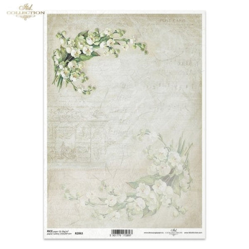 Lily of the Valley Rice Paper by ITD Collection, Size A4, R2063