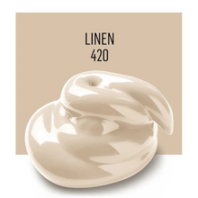 Load image into Gallery viewer, Beige ceramic dish with a smooth texture on a beige background, featuring the text 'LINEN 420'.