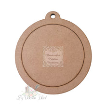 Load image into Gallery viewer, Handcrafted Holiday Traditions MDF Round Ornament Frame Plaque