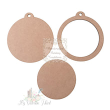 Load image into Gallery viewer, Handcrafted Holiday Traditions MDF Round Ornament Frame Plaque