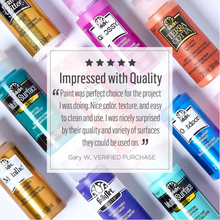 Load image into Gallery viewer, Collection of spray paint cans with a five-star rating and customer review on a white background