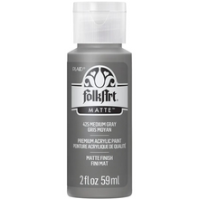 Load image into Gallery viewer, FolkArt acrylic paint bottle in medium gray on a white background