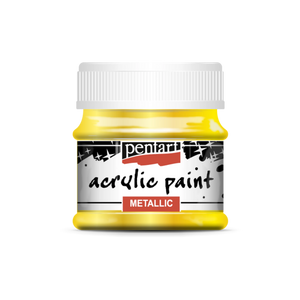 Pentart Acrylic Metallic Paint, Yellow