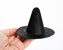 Load image into Gallery viewer, Mini Halloween or Gothic Black Felt Witch Hat