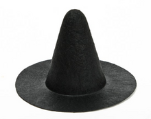 Load image into Gallery viewer, Mini Halloween or Gothic Black Felt Witch Hat