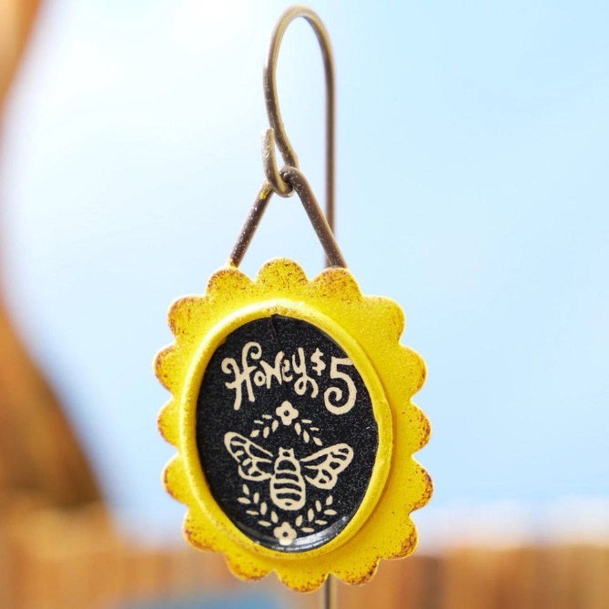Miniature Rustic Metal Honey Sign & Hook – My Victorian Heart
