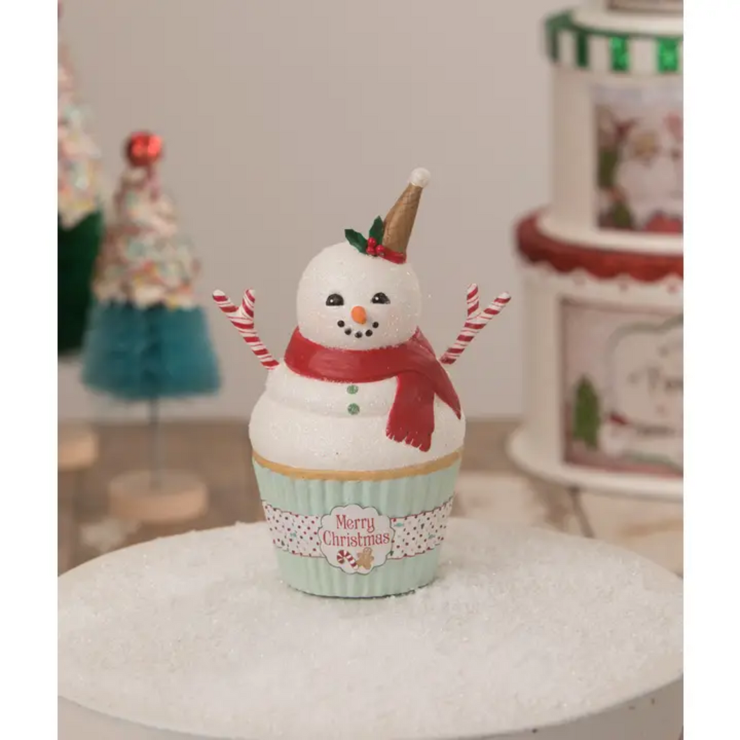 Mr. Snow Cupcake Container by Bethany Lowe Designs, Christmas Decor