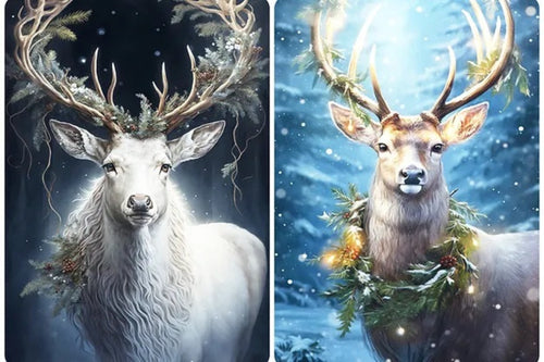 Mystical Deer Rice Paper by Reba Rose Creations