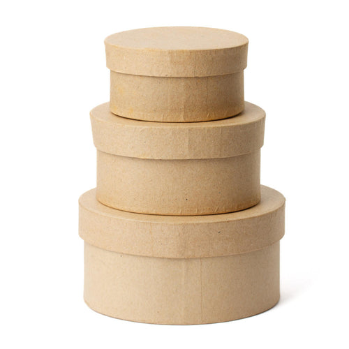 Paper Mache Nested Oval Box Set