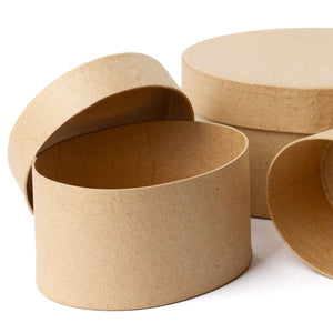 Paper Mache Nested Oval Box Set