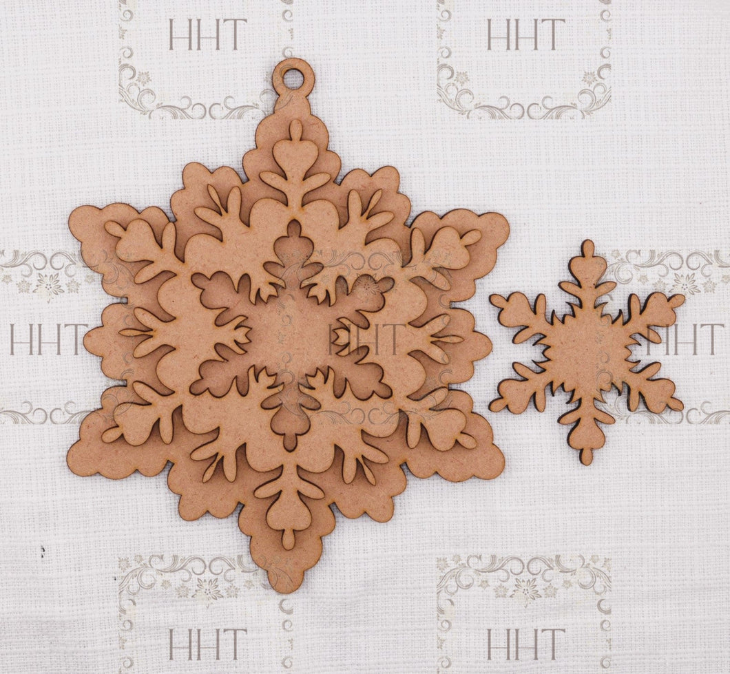 Handcrafted Holiday Traditions MDF Snowflake Ornament, 0056
