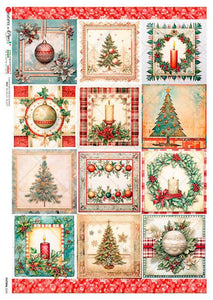 Pattern 0245, Paper Designs Washipaper, Holiday Festive Squares