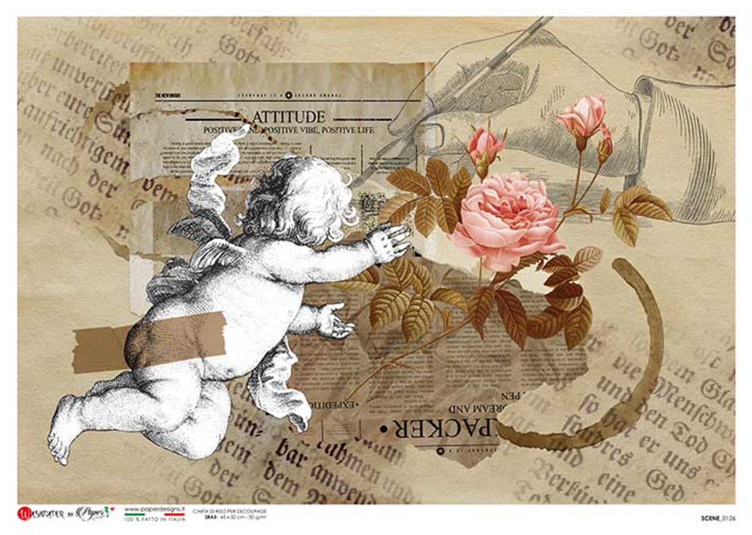 Scene 0126 Cherub Ephemera Collage by Paper Designs Washipaper – My  Victorian Heart