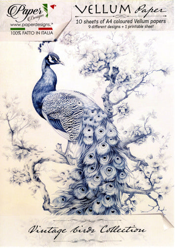 Vintage Birds Vellum Paper Kit by Paper Designs Washipaper 1
