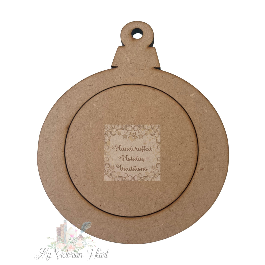 Handcrafted Holiday Traditions MDF Round Ornament Frame