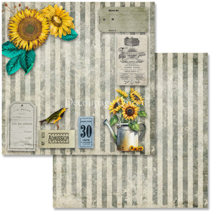 Sunflower Ephemera Scrapbook Set by Decoupage Queen, 12" x 12" 10
