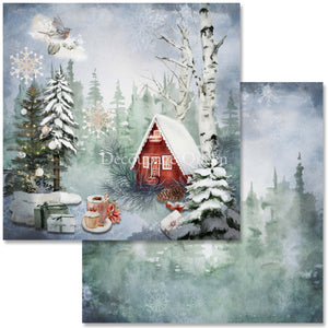 Cozy Winter Mini Scrapbook Set by Decoupage Queen, 6" x 6" 2