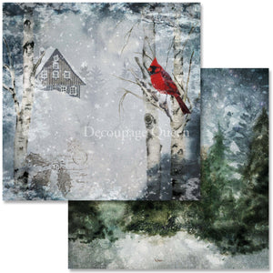Cozy Winter Mini Scrapbook Set by Decoupage Queen, 6" x 6" 7