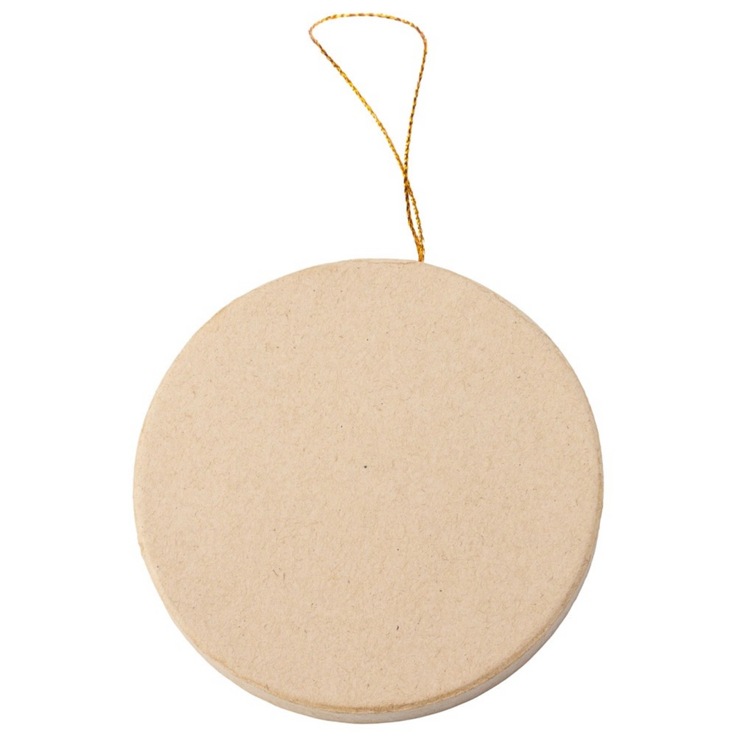 Paper Mache Blank Round Circle Ornament