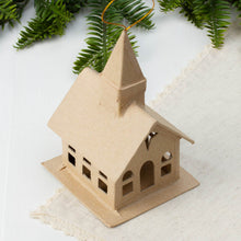 Load image into Gallery viewer, Paper Mache Church Ornament