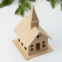 Load image into Gallery viewer, Paper Mache Church Ornament
