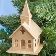 Load image into Gallery viewer, Paper Mache Church Ornament