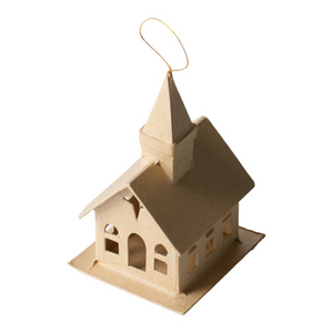 Paper Mache Church Ornament