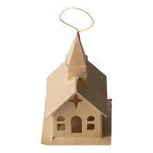 Load image into Gallery viewer, Paper Mache Church Ornament