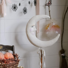 Load image into Gallery viewer, Paper Mache Crescent Moon