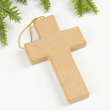 Load image into Gallery viewer, Paper Mache Cross Ornament, 5&quot;