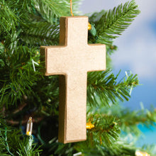 Load image into Gallery viewer, Paper Mache Cross Ornament, 5&quot;