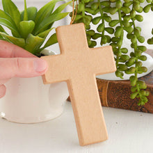 Load image into Gallery viewer, Paper Mache Cross Ornament, 5&quot;