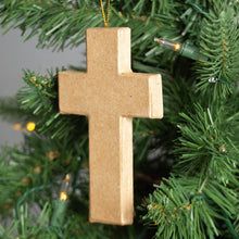 Load image into Gallery viewer, Paper Mache Cross Ornament, 5&quot;
