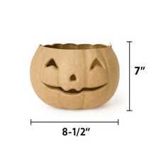 Load image into Gallery viewer, Paper Mache Halloween Hanging Jack &#39;o Lantern Pumpkin Basket