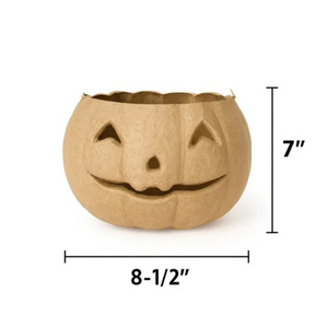 Paper Mache Halloween Hanging Jack 'o Lantern Pumpkin Basket