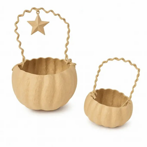 Paper Mache Pumpkin Baskets