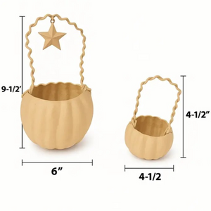 Paper Mache Pumpkin Baskets