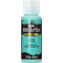 Load image into Gallery viewer, Bottle of FolkArt Multi-Surface Satin acrylic paint in Patina color on a white background