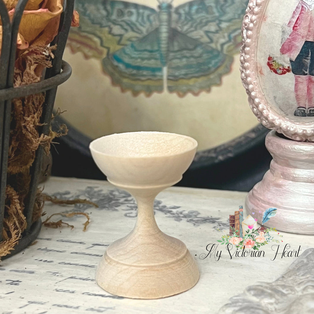 Unfinished Wooden Pedestal Egg Stand