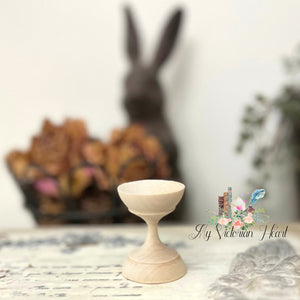 Unfinished Wooden Pedestal Egg Stand