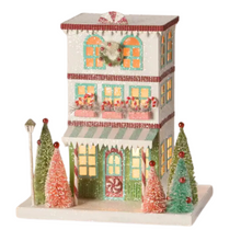 Load image into Gallery viewer, Bethany Lowe Peppermint Bakery Shoppe, Christmas Village shop