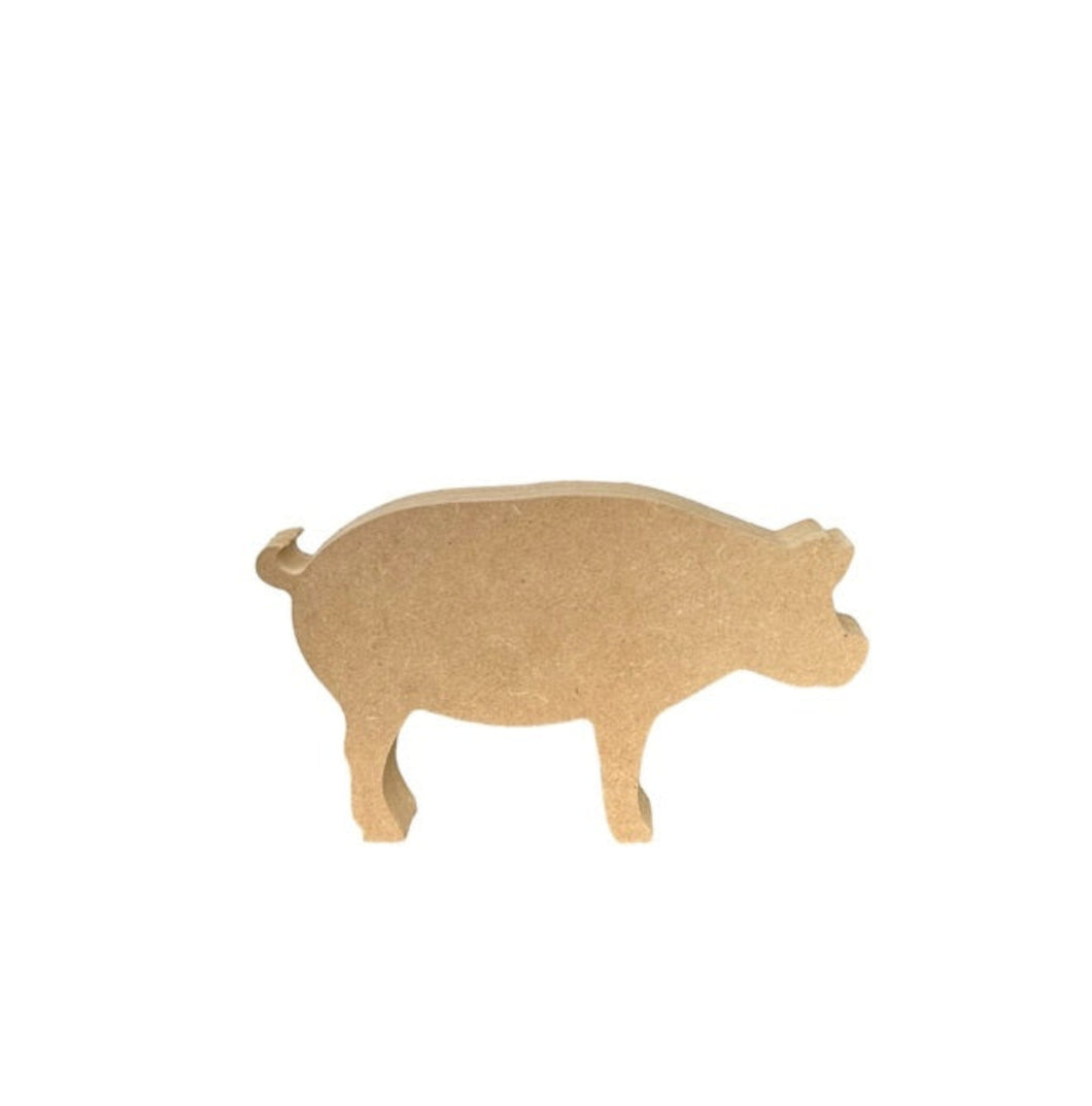 Farmhouse MDF Pig Shelf Sitter