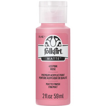 Load image into Gallery viewer, Pink bottle of FolkArt acrylic paint on a white background