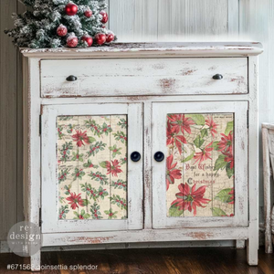 Redesign with Prima Decoupage Fiber Pack Poinsettia Splendor