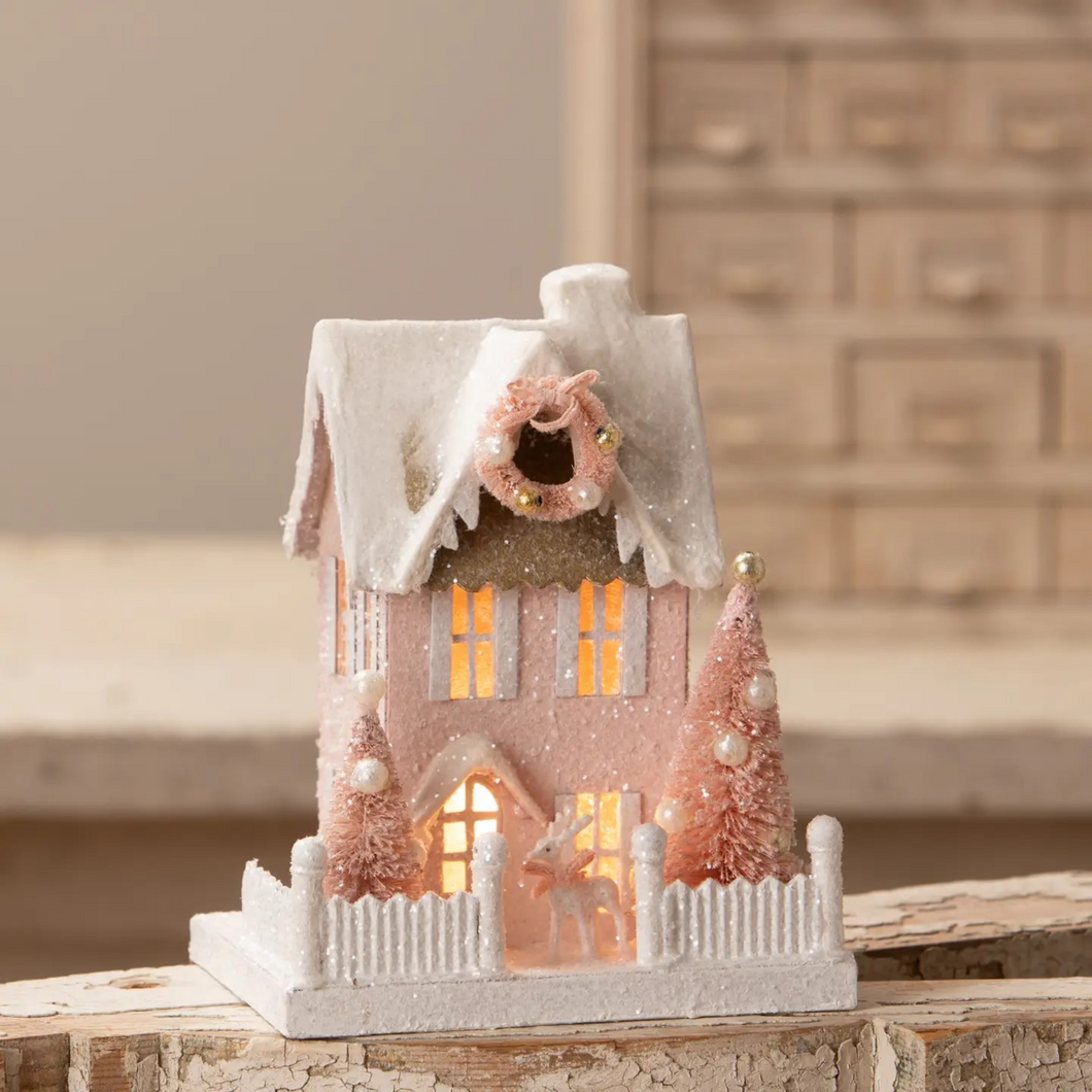 Bethany Lowe Pretty in Pink Cottage