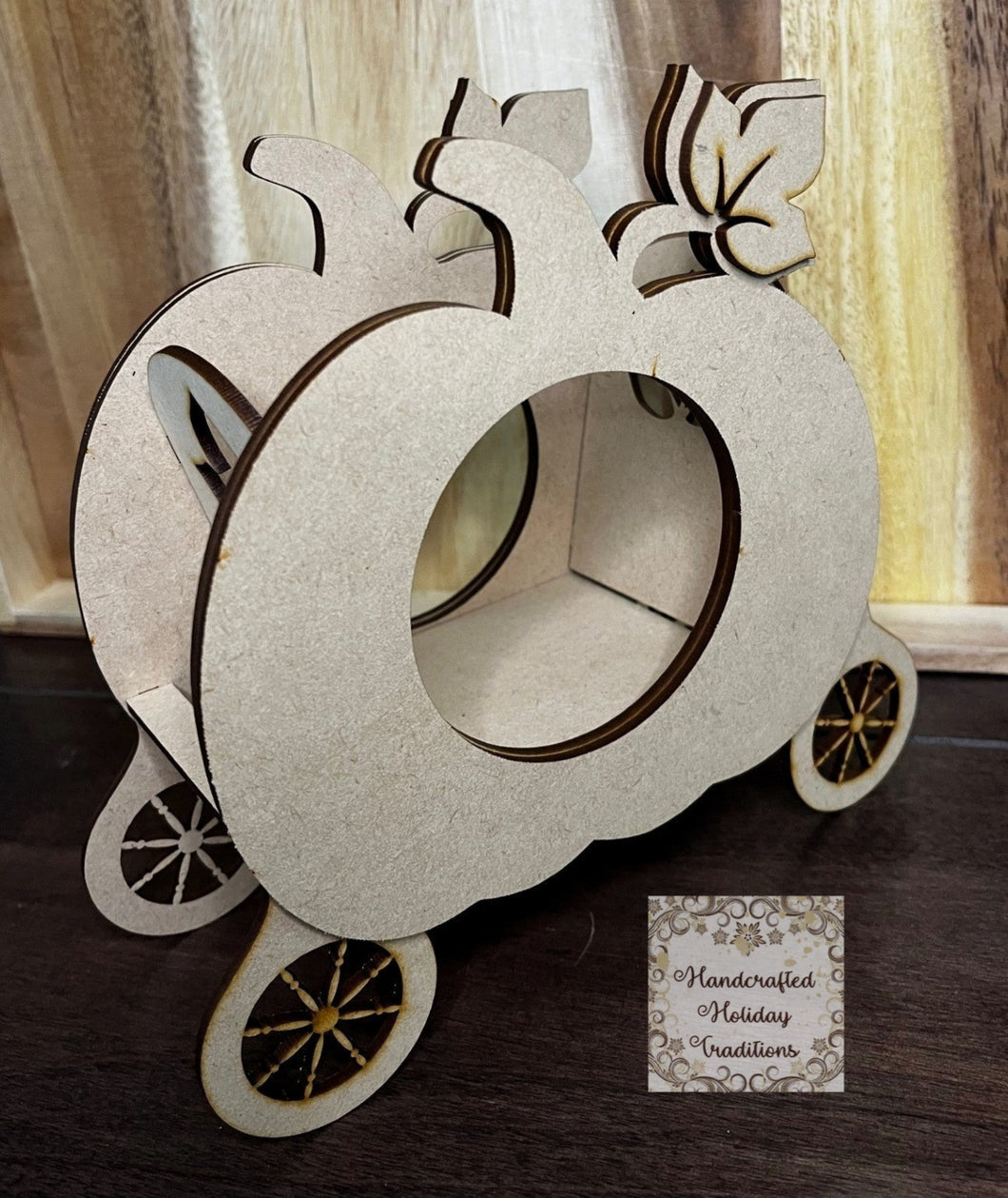 Handcrafted Holiday Traditions MDF Pumpkin Chariot Kit