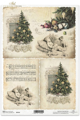 Victorian Christmas Eve Rice Paper by ITD Collection