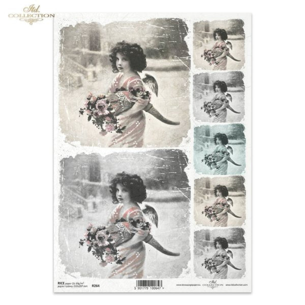 Holly and Rose Cornucopia Angel Rice Paper by ITD Collection – My ...