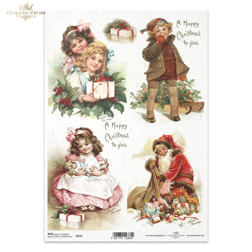 A Happy Christmas Rice Paper by ITD Collection